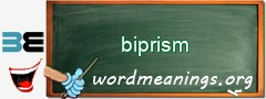 WordMeaning blackboard for biprism